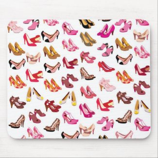 Cute high heals shoe fashion pattern mouse pad