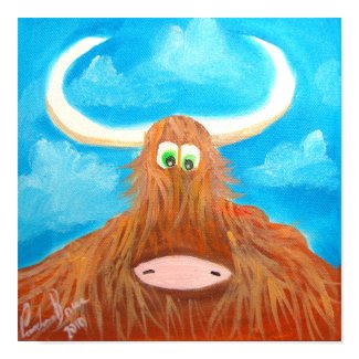 CUTE HIGHLAND COW print