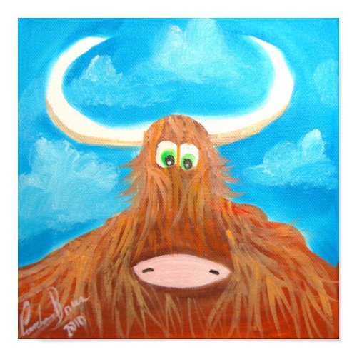 CUTE HIGHLAND COW print
