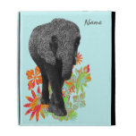 Cute Hippie Elephant iPad Sleeves iPad Folio Covers