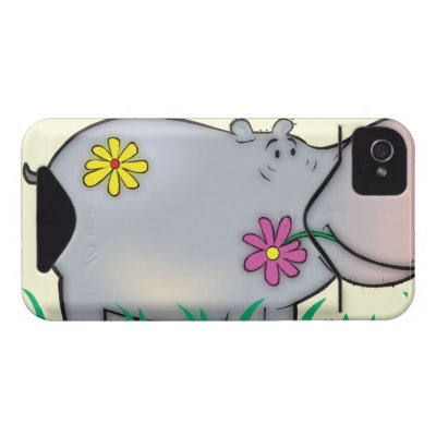 cute hippie hippo iphone 4 id cases Casemate_case