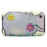 cute hippie hippo iphone 3 tough case