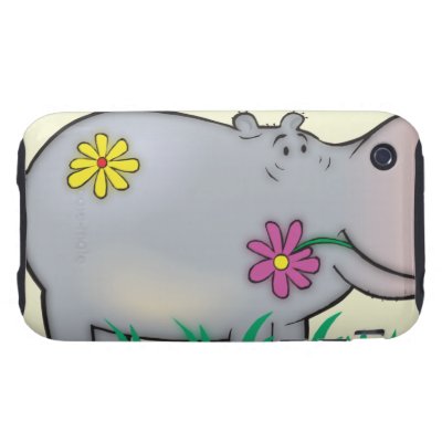 cute hippie hippo iphone 3 tough case Casemate_case cute hippie hippo iphone 3 tough case Casemate_case