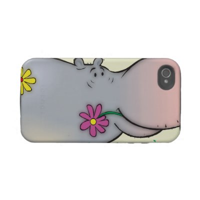 cute hippie hippo iphone 4 tough case Casemate_case cute hippie hippo iphone 4 tough case Casemate_case