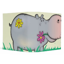 cute hippie hippo notebook vinyl binders