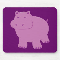 Cute Hippo Mouse Pads
