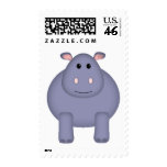 Cute Hippo Postage Stamp