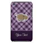Cute Hippo; Purple iPod Case-Mate Cases