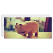Cute Hippo Toy Customized Rack Card