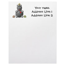 Cute Hippo with Hamsters! Customized Letterhead