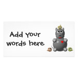 Cute Hippo with Hamsters! Photo Card