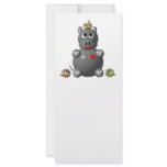 Cute Hippo with Hamsters! Custom Rack Card