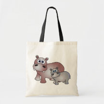 Cute Hippos Mom and Baby Bag