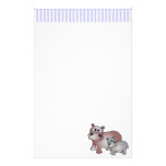 Cute Hippos Mom and Baby Stationery