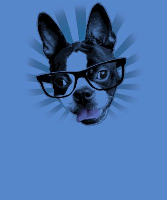 Cute! Hipster Boston Terrier Shirts