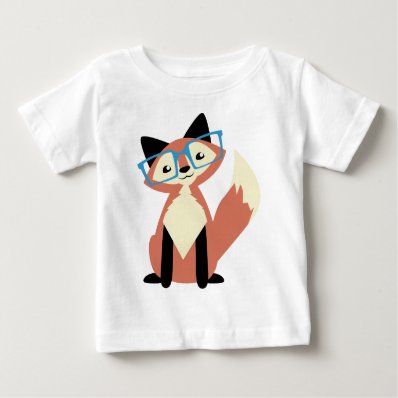Cute Hipster Glasses Fox T-shirt