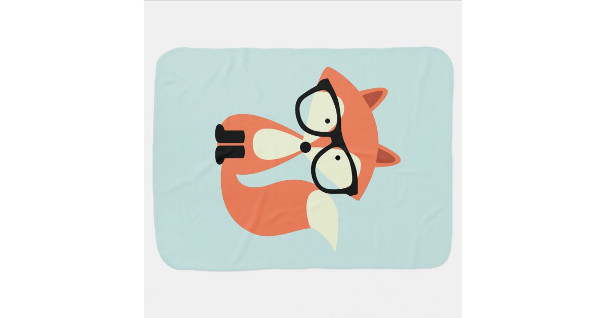 Cute Hipster Red Fox Baby Blanket Zazzle