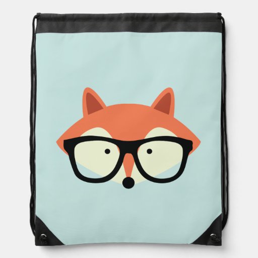 Cute Hipster Red Fox Backpacks Zazzle