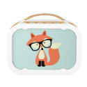 Cute Hipster Red Fox Lunchbox