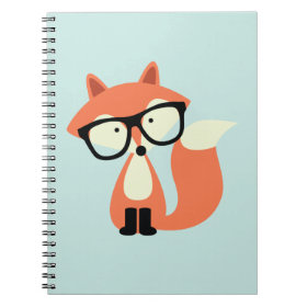 Cute Hipster Red Fox Notebook