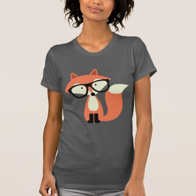 Cute Hipster Red Fox Tee Shirt