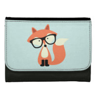 Cute Hipster Red Fox Wallets