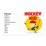 cute hockey kid cartoon character business card template