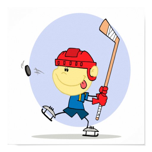 cute hockey kid cartoon posters Zazzle