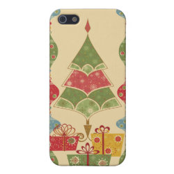 Cute Holiday Christmas Tree Ornaments Presents iPhone 5 Cover