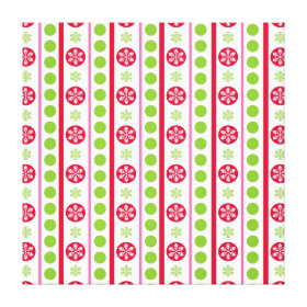 Cute Holiday Pattern Snowflakes Polka Dots Stretched Canvas Print