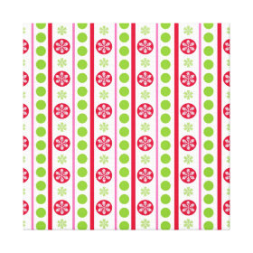 Cute Holiday Pattern Snowflakes Polka Dots Canvas Prints