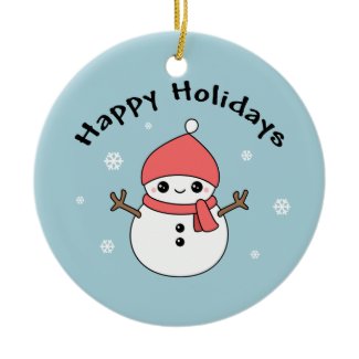 Cute Holiday Snowman ornament