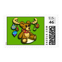 Cute Holiday Teddy Bear Postage Stamps by XmasFun Cute Holiday Teddy Bear Postage Stamps