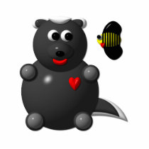 Cute Honey Badger and Honey Bee: Don't badger me! Photo Cutout