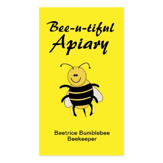 Cute Honey Bee Business Cards Apiary Bee Keeping