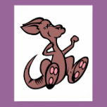 cute hopping kangaroo