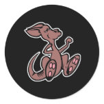 cute hopping kangaroo sticker