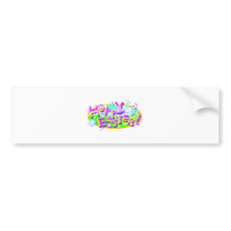 Cute Hoppy Easter Bunny Design bumper stickers