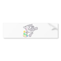 Cute Hoppy Easter Bunny Design bumper stickers
