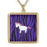 Cute horse purple zebra stripes jewelry