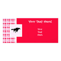 Cute Horse Racing Rack Card Design