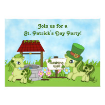 Cute Horse St. Patrick's Day Party Invitations