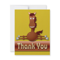 CUTE HORSE THANK YOU NOTE CARDS invitations by dgpaulart CUTE HORSE THANK YOU NOTE CARDS invitations
