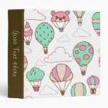 Cute Hot Air Balloons Pattern Binder