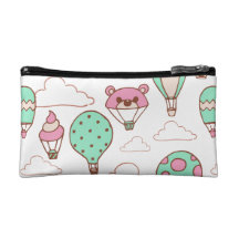 Cute Hot Air Balloons Pattern Makeup Bags