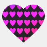 Cute hot pink and purple hearts sticker
