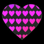 Cute hot pink and purple hearts stickers