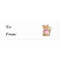 Cute House Cleaning Bear business cards