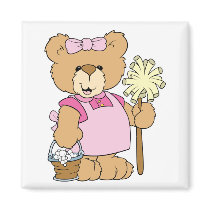 Cute House Cleaning Bear magnets