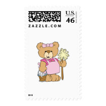 Cute House Cleaning Bear Postage